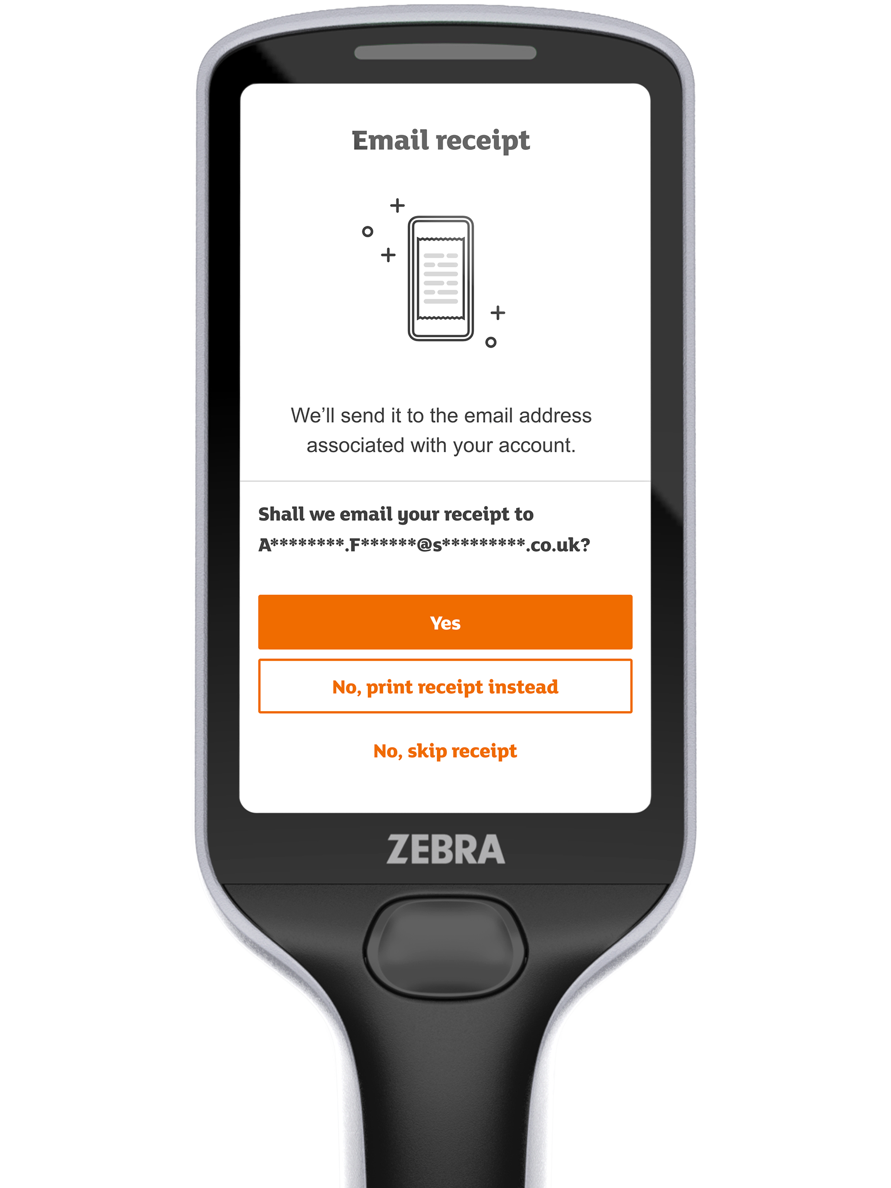 SmartShop Pay on Handset Digital receipt Action