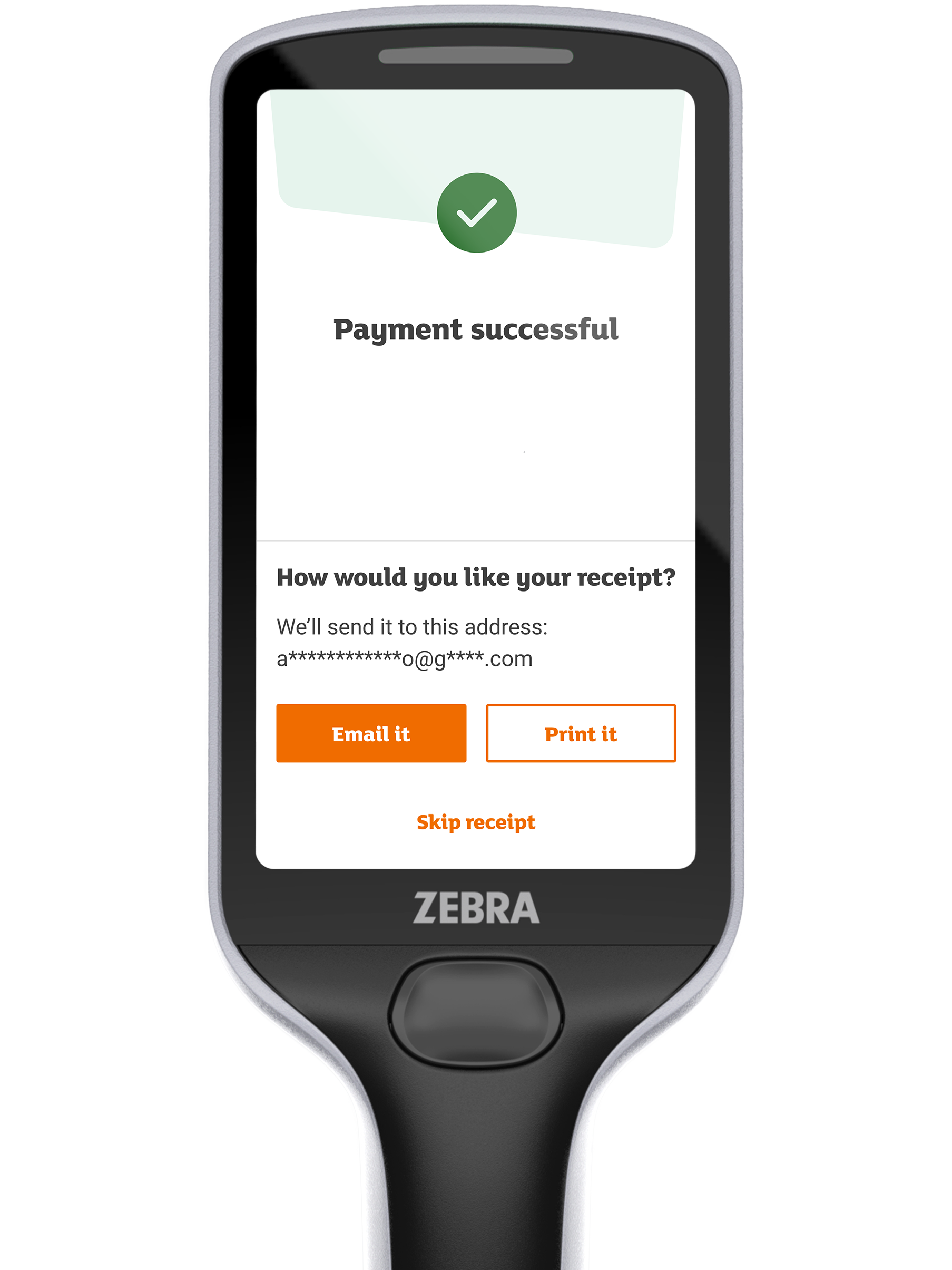 SmartShop Pay on Handset receipt options for digital Nectar customers