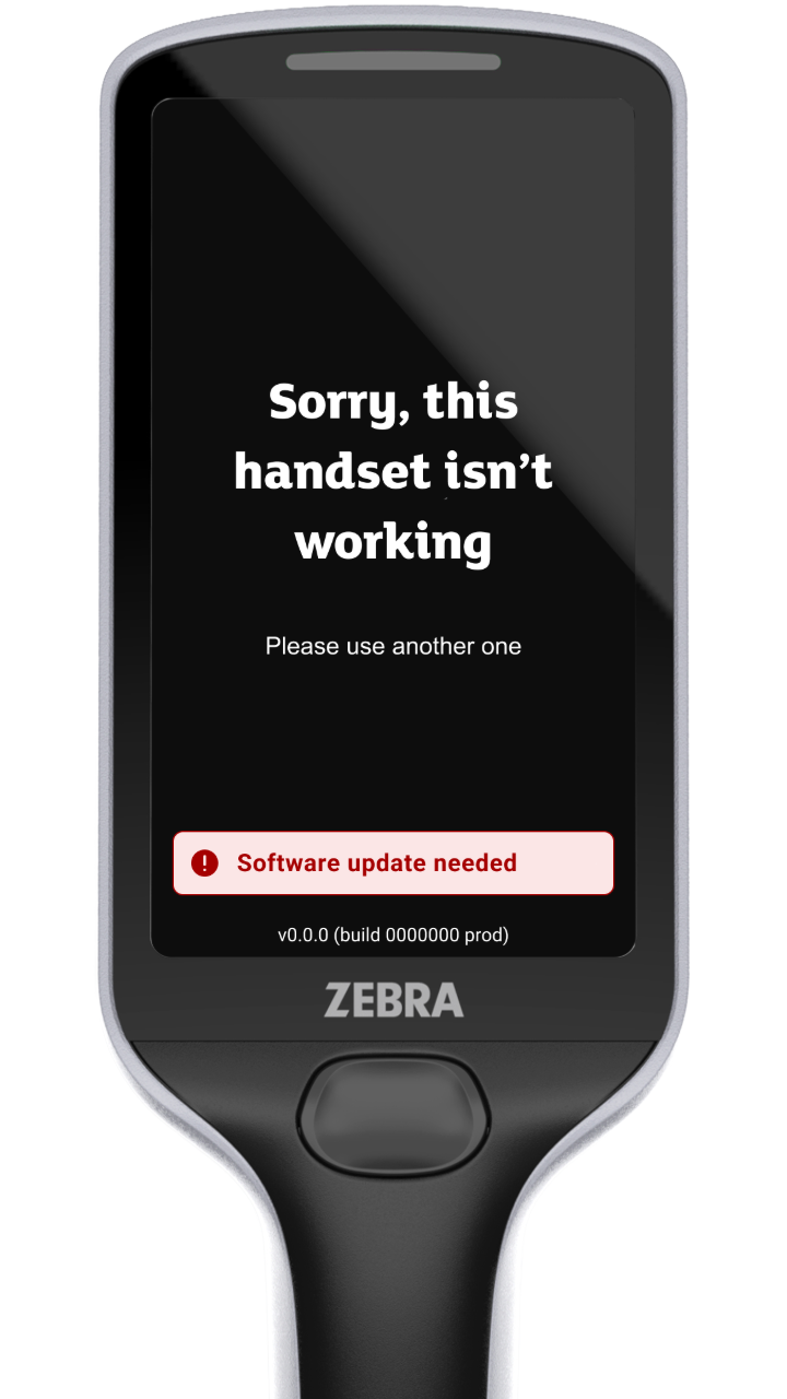 Software issue on handset