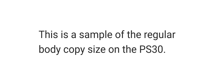 Body regular PS30