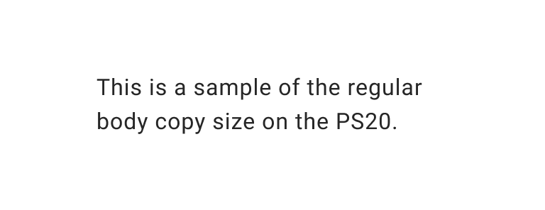 Body regular PS20