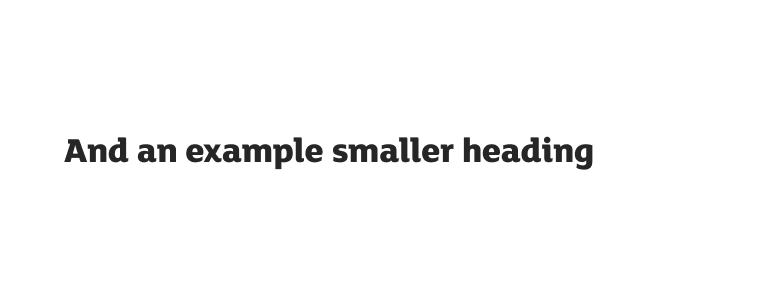 Header small font